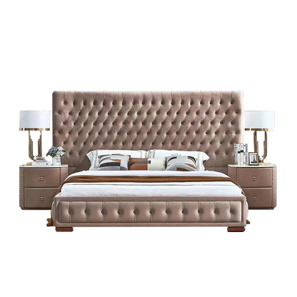 Italian White, Queen/King Size Bedroom Sets, Mirrored Home Furniture