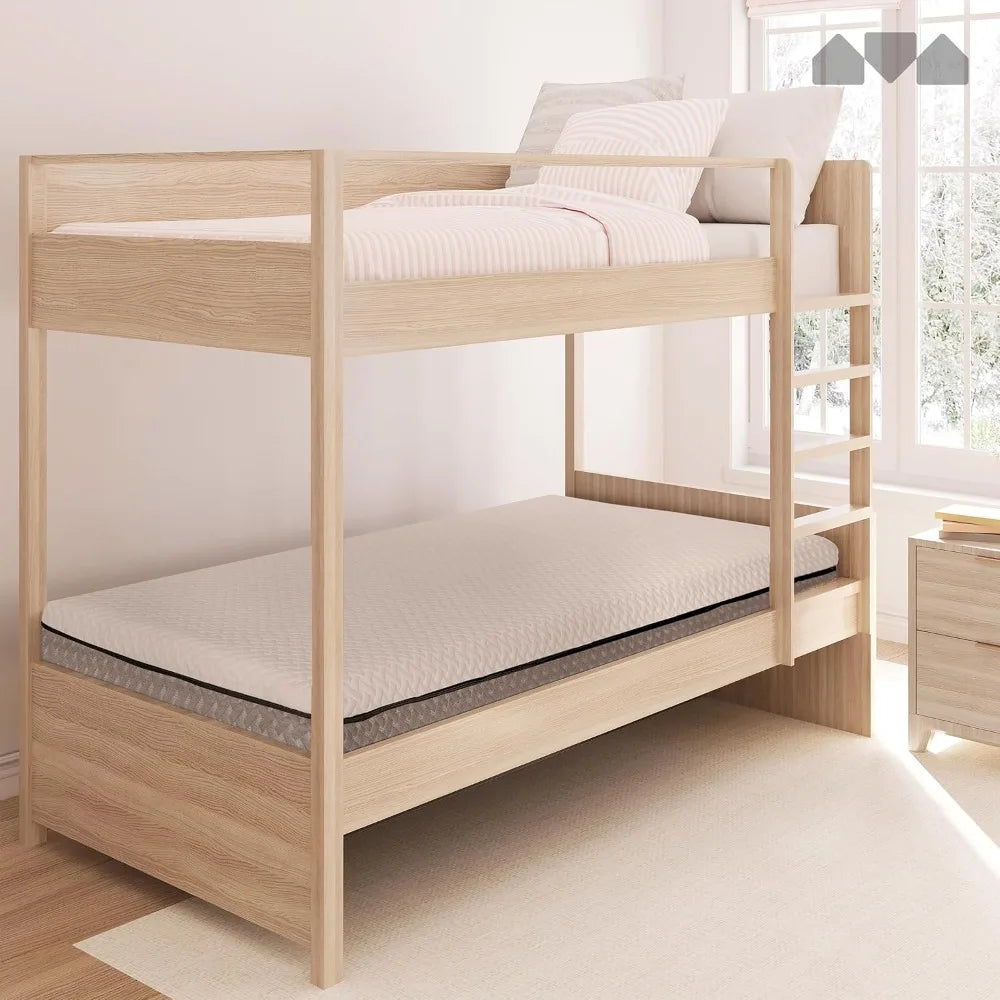 5 in. Deluxe Memory Foam Mattress Cot, Dual-Sided - for Bunk Bed, Daybed, Trundle or Folding Bed Replacement (73.5x31x5