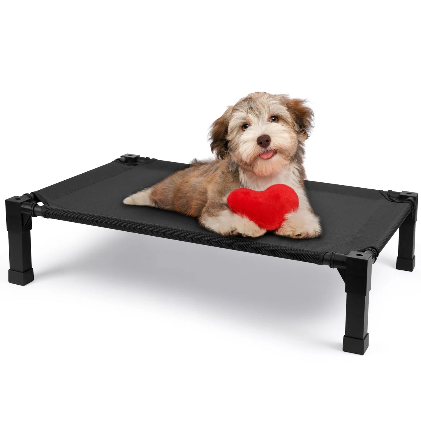 Elevated, Cooling Raised Pet Cot with Chew Proof Washable Breathable Mesh and Metal Frame, Portable