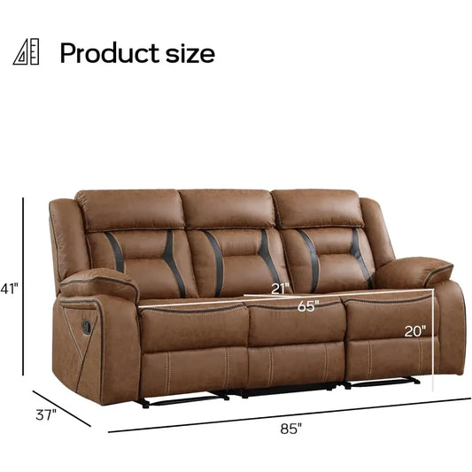 faux leather manual reclining sofa,, couch furniture