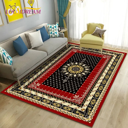 Turkish Bohemian Persian Area Rug Large, Carpet Rug for Living Room Bedroom Sofa Doormat Decoration, Kitchen Non-slip Floor Mat