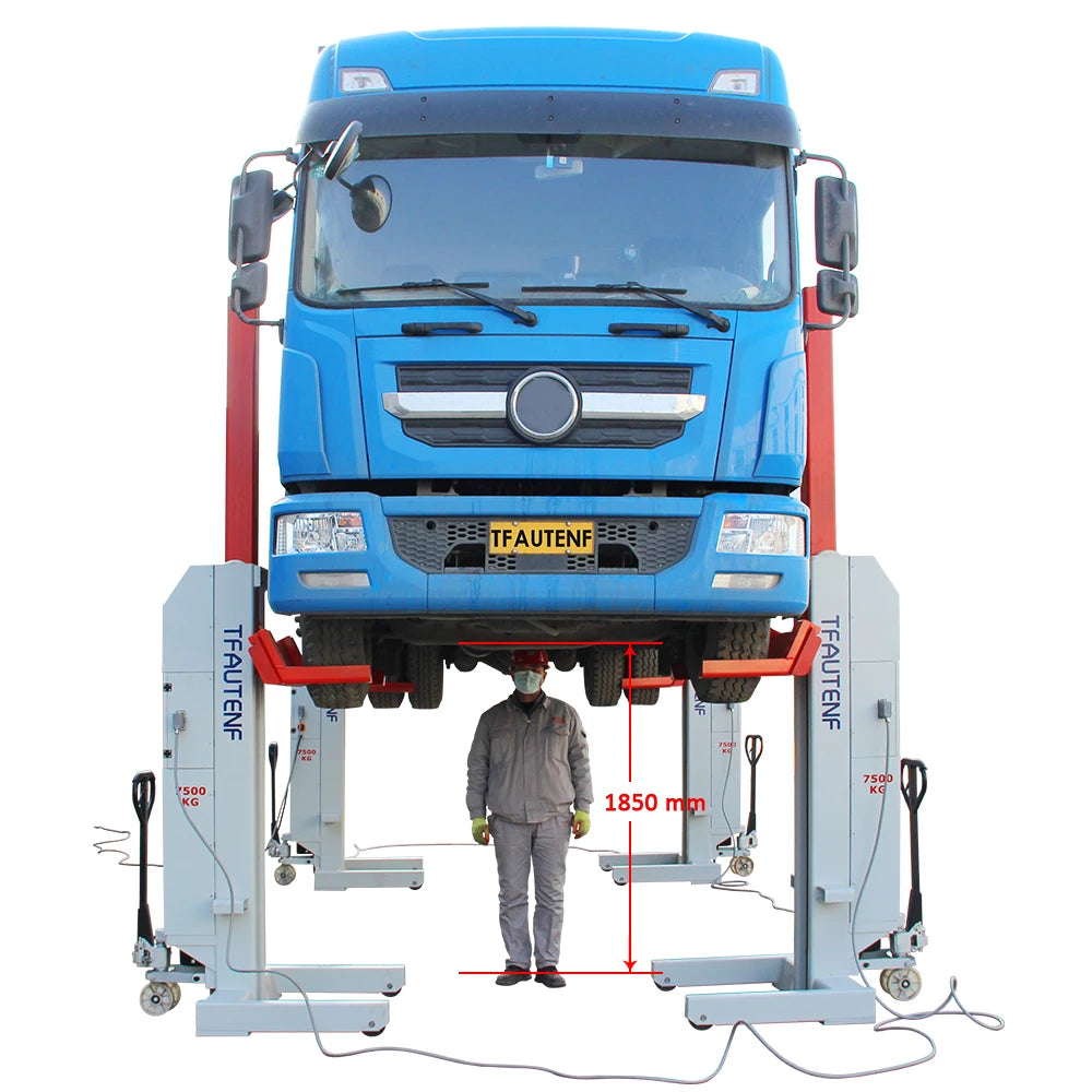 Hydraulic 4 Columns Heavy Duty Truck Lift, Mobile Column Lifter For Truck Bus Lifting