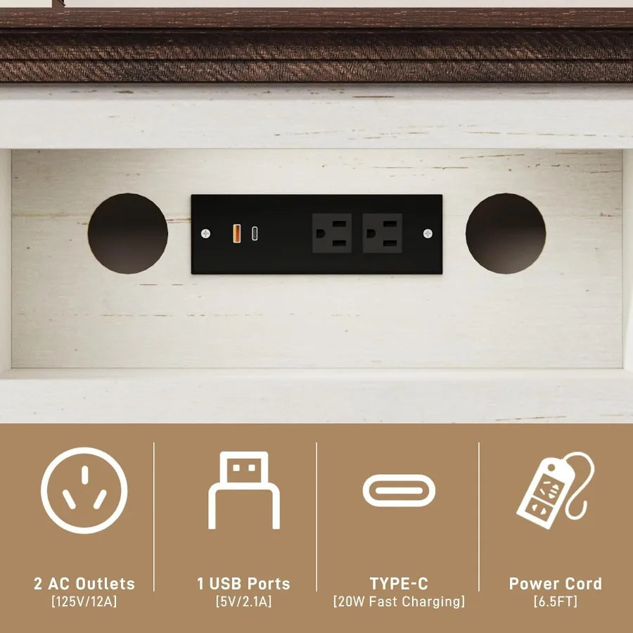 Electric Fireplace with Mantel Fireplace, TV Stand Featuring 42 Electric Fireplace for 65 Inch TV