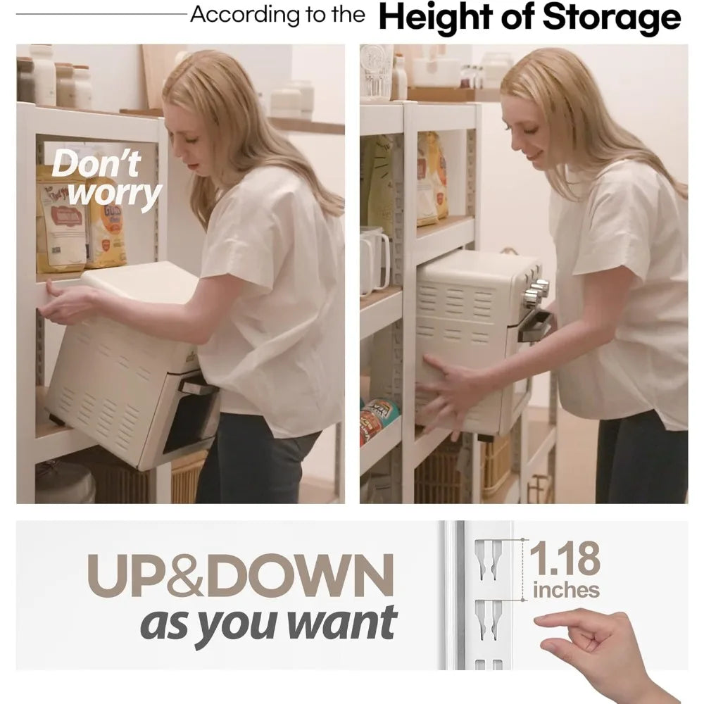 Metal Shelving Unit Adjustable Storage Utility Rack Heavy Duty Shelves Organization