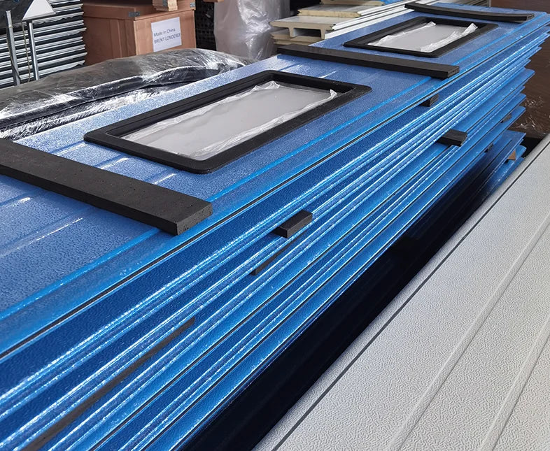 Edgydoor Garage Door: 8x7ft Foam Panels with Tempered Glass Windows - 2025 Bestseller for Residential Use