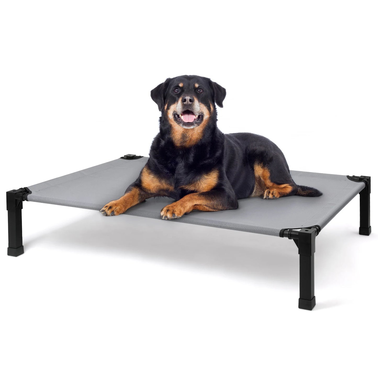 Elevated, Cooling Raised Pet Cot with Chew Proof Washable Breathable Mesh and Metal Frame, Portable