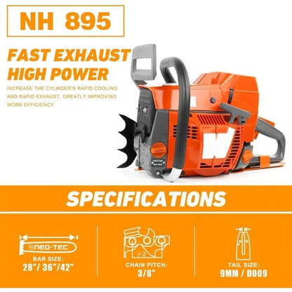 Gas Chainsaw with 28 Inch Bar,94 cc Chain Saw Power Head,