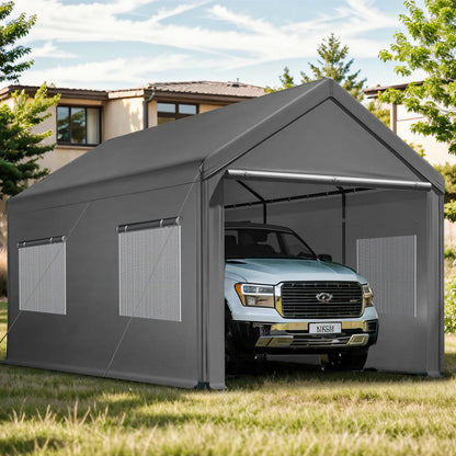 10 x 20 ft Outdoor Canopy Carport, Portable Car Tent Garage