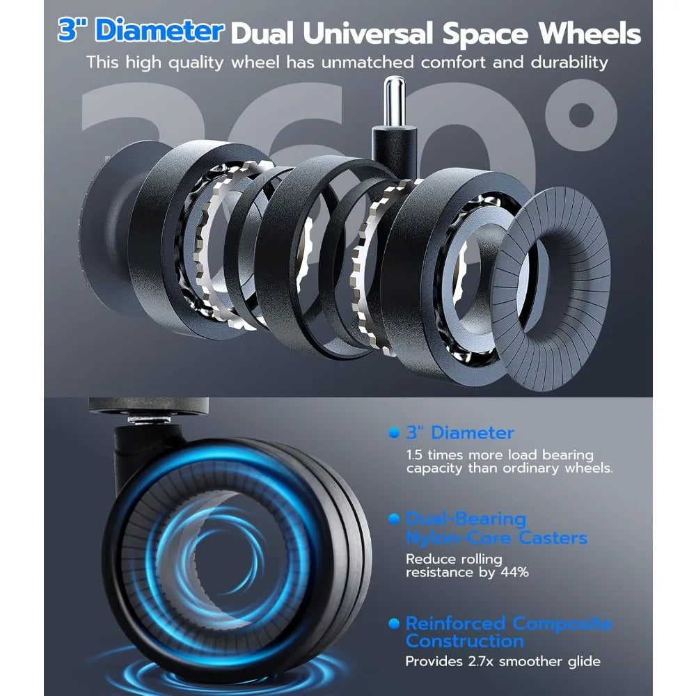 Big and Tall Office Chair , Adjustable Arms, 600lbs, Fabric and PU Leather, Ergonomic Executive Office Chair