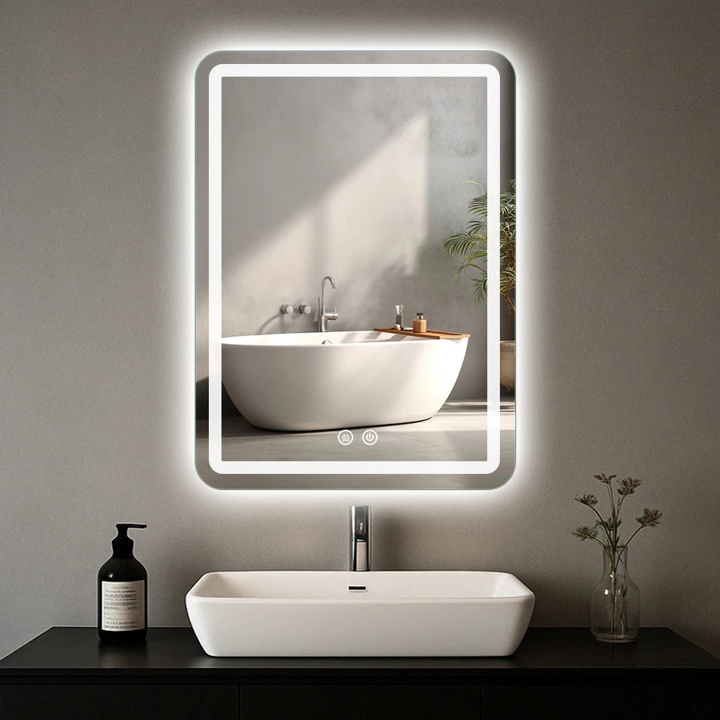 20x28 inch LED Bathroom Mirror with Backlit Lights Fogless , Wall Mounted