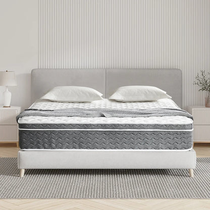 Motion Sensor Hybrid Mattress, Fiberglass Free, Medium Feel, Motion Isolation.