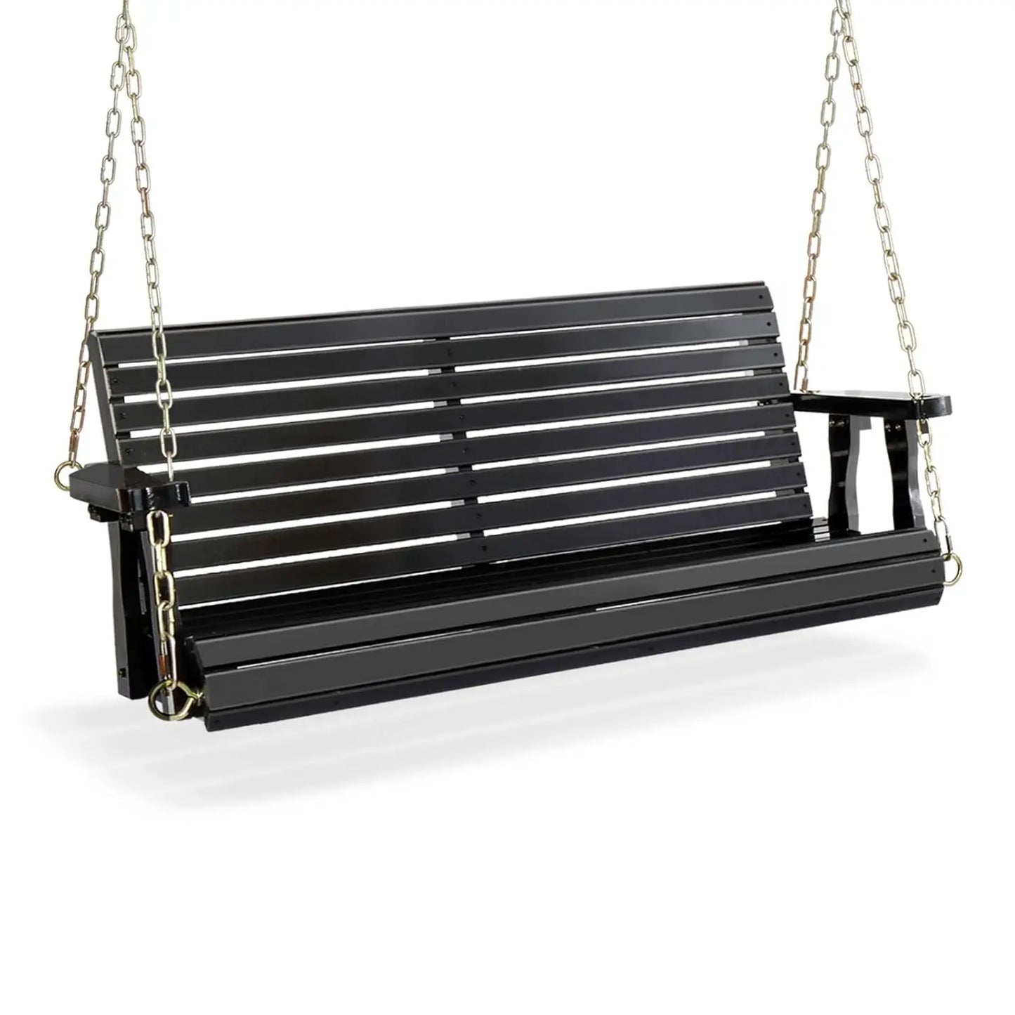 Upgraded Patio Wooden Porch , Heavy Duty 880 LBS, Swing Chair Bench with Hanging Chains