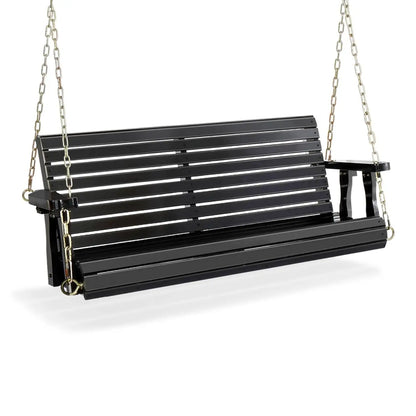 Upgraded Patio Wooden Porch , Heavy Duty 880 LBS, Swing Chair Bench with Hanging Chains
