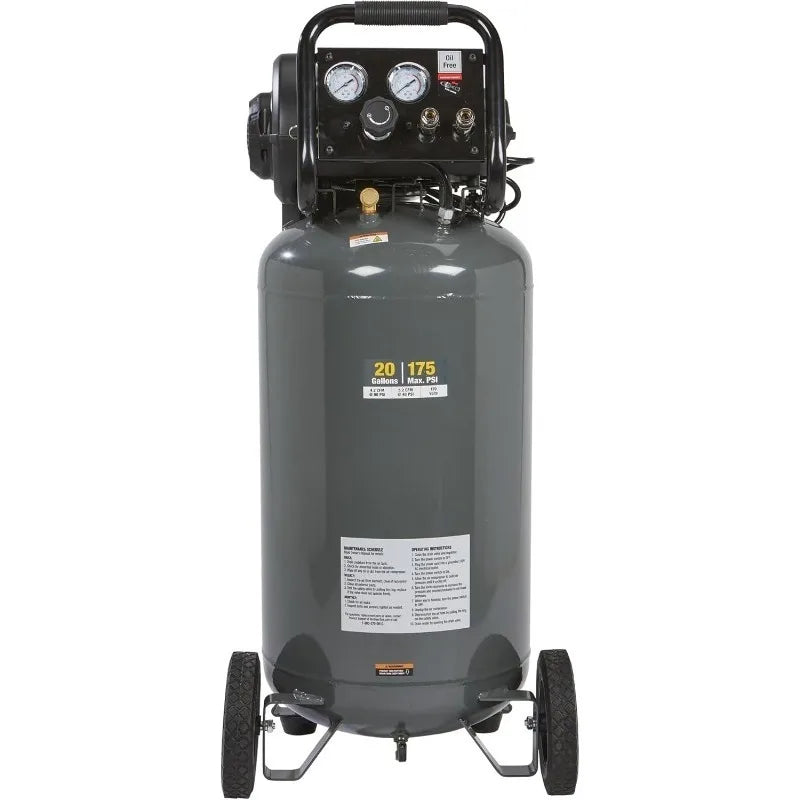 20-Gallon Air Compressor, 2 HP, 120 Volts, 175 PSI