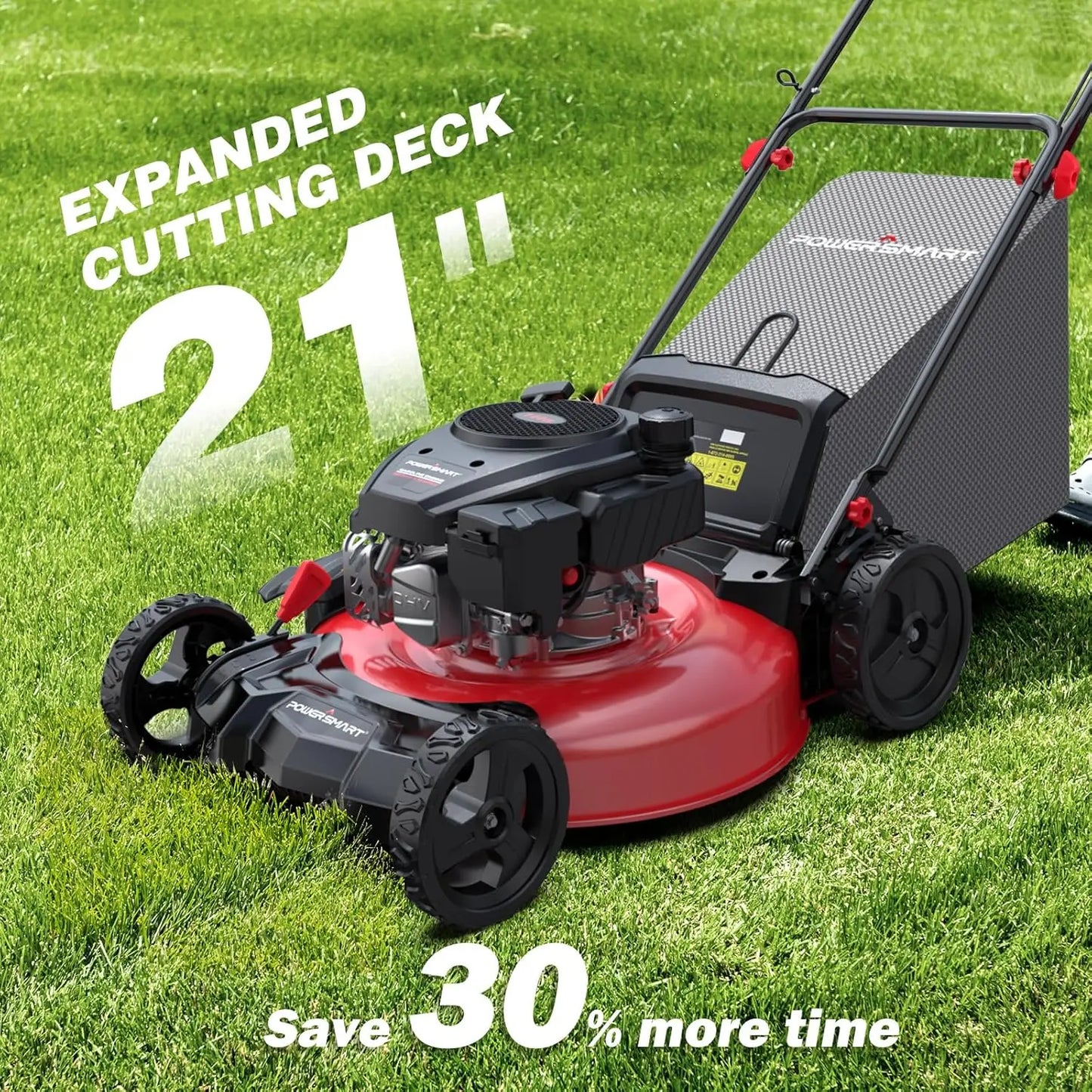 Customizable  Lawn Mower Gas Powered, 21-Inch 144cc Engine 3-in-1 Walk-Behind Push Lawn Mower, Oil Included