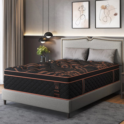 12"14" Gel Memory Foam Hybrid Pocket Spring Mattress Twin Full Queen King Bed Mattress In A Box, Medium Firm Motion Isolation