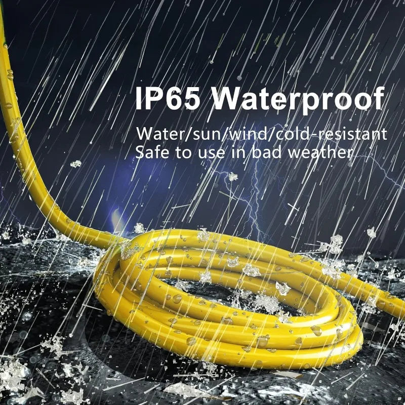 100 Ft 12/3 Gauge Heavy Duty Outdoor Extension Cord Waterproof With Lighted, Flexible Cold Weather 3 Prong Electric Cord Outside