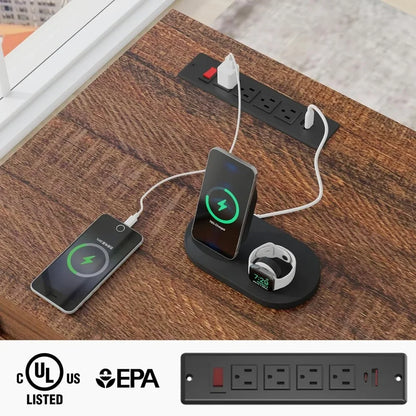 Farmhouse 47" , Computer Desk with Drawers and Storage Cabinet, Workstation, Computer Desk for Home Office