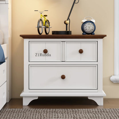 Solid Pine Murphy Bed Chest and Large Storage Drawer for Home Office or Small Room , Queen, White+Walnut