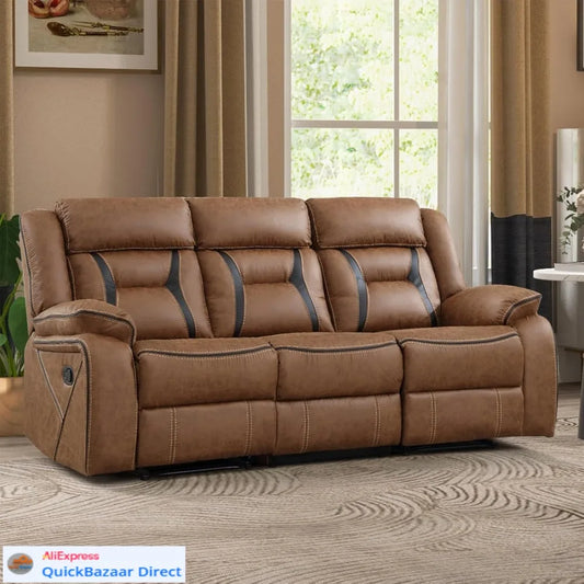 faux leather manual reclining sofa,, couch furniture