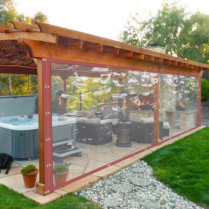 Commercial Waterproof, Vinyl Clear Awning, Canopy Roll Up, Patio Enclosure