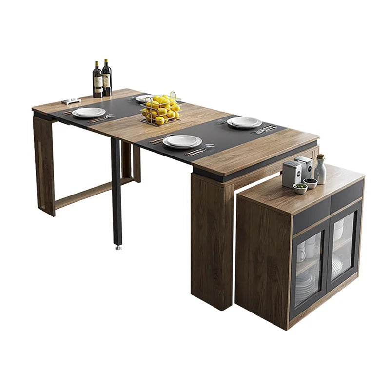 Extendable Dining Table, Rectangle Sideboard With Storage