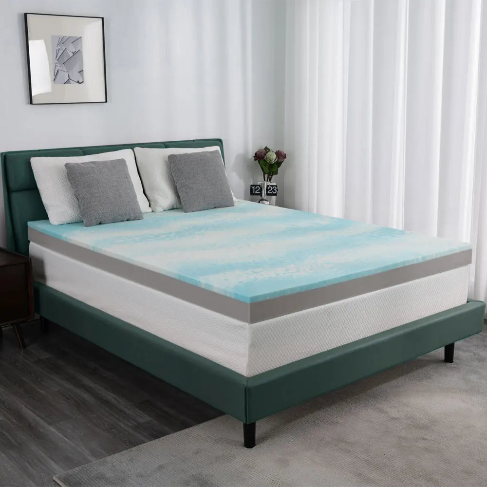 3 Inch Reversible Mattress For Back Pain Relief, High-Density Memory Foam Mattress With Removable Cover