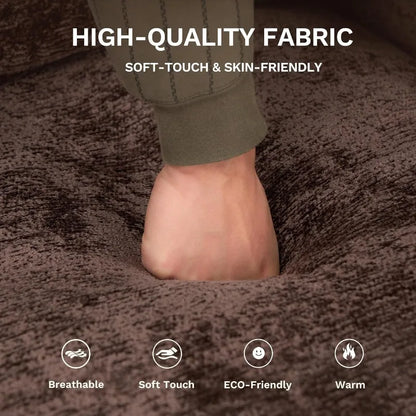 118" U-Shaped Sectional Couch, 4-Seat Modular Sofa with 2 Ottomans and Foldable Side Table