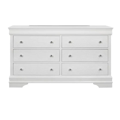5PC White Queen Bedroom Set with Shaker Design