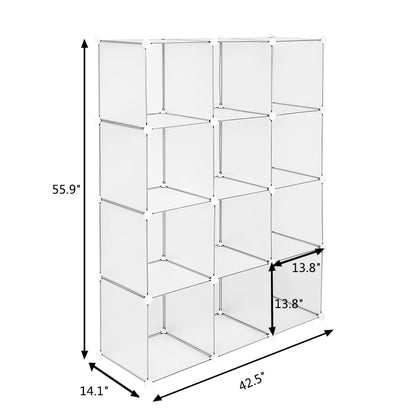 Cube Storage 12-Cube Book Shelf, Storage Shelves, Closet Organizer Shelf
