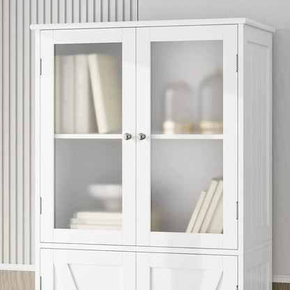 67" Tall Storage  Pantry Cabinet with Shelves for Bathroom, Kitchen, Laundry Room, Living Room, Hallway