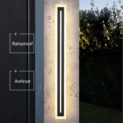 Outdoor Long Strip Modern LED Wall Lighting Fixture, Sconce Fixture Wall lamp Elegant Frosted White Acrylic
