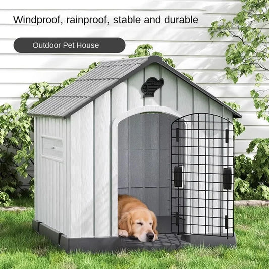 Dog House Outdoor All-Season Suitable Large Dog Cage, Rainproof And Cold-Proof, Dog Sleeping Bed