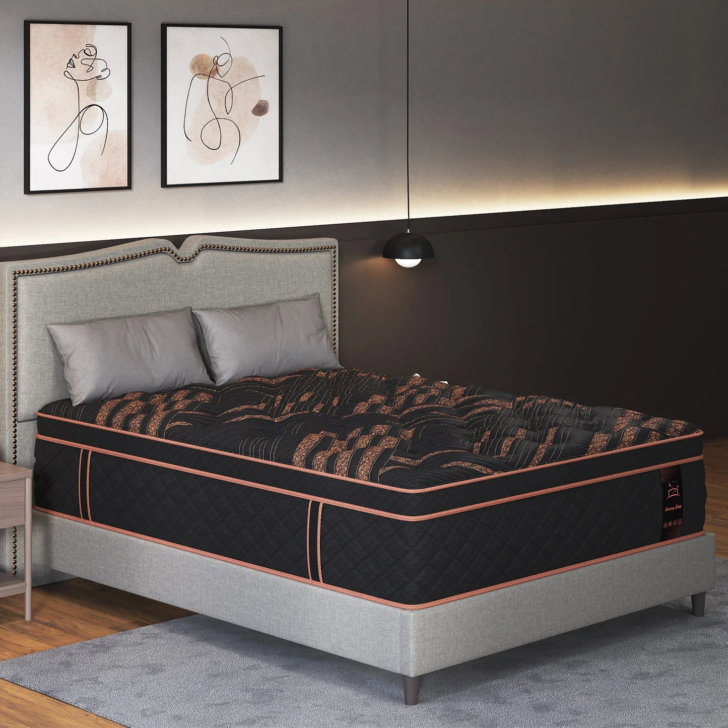 12"14" Gel Memory Foam Hybrid Pocket Spring Mattress Twin Full Queen King Bed Mattress In A Box, Medium Firm Motion Isolation