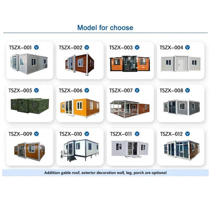 Prefab Houses 2 Story Mobile Homes Expandable Container House Tiny Folding Room Vacation House