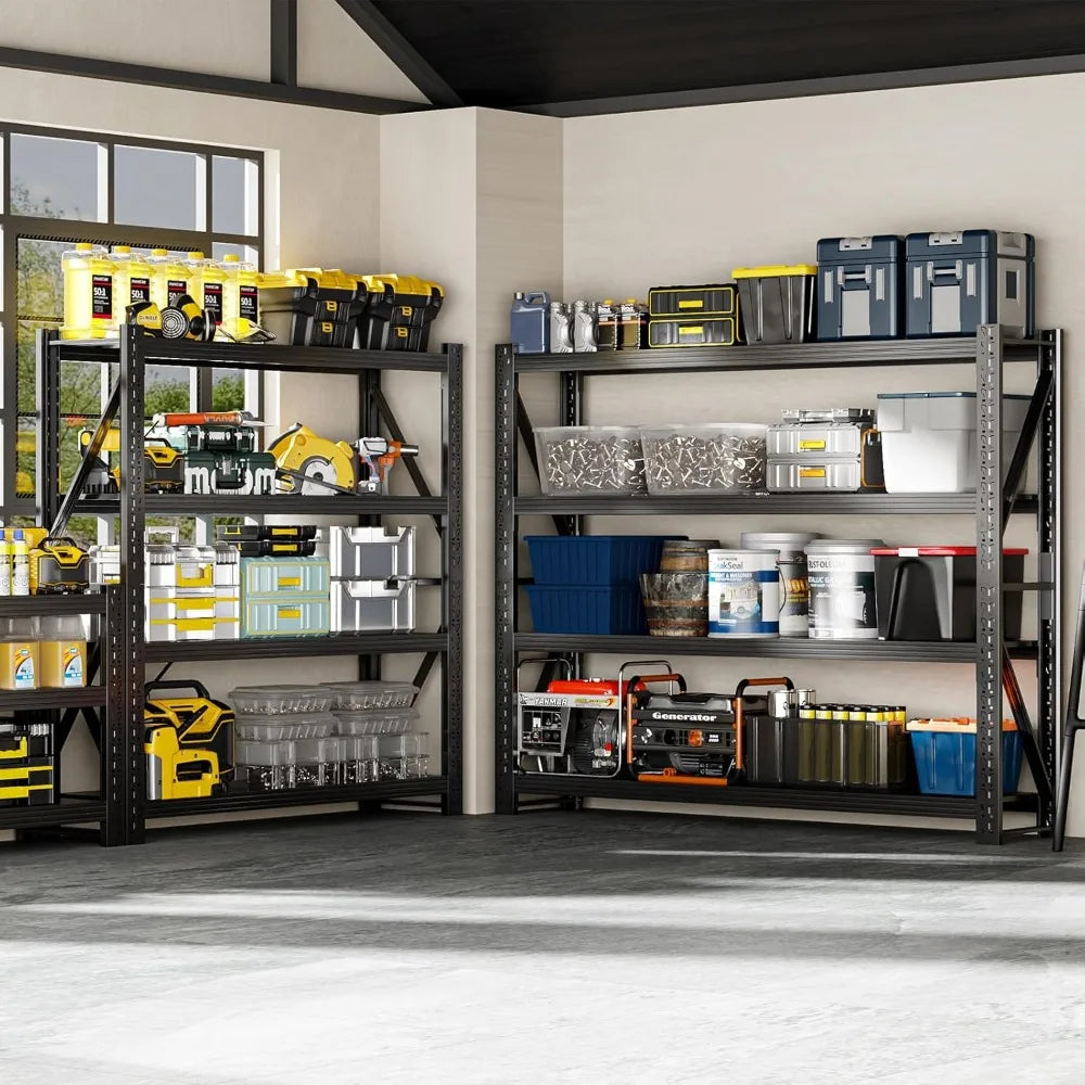 5000LBS Heavy Duty Garage Shelving Units, Adjustable Storage Shelves, Metal Storage Racks Industrial Shelving Utility