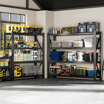 5000LBS Heavy Duty Garage Shelving Units, Adjustable Storage Shelves, Metal Storage Racks Industrial Shelving Utility