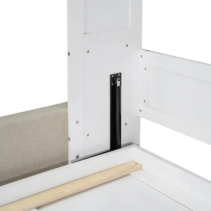 Queen Size Murphy Bed with Sofa, White Wall Bed