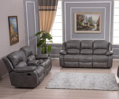 PC Leather Air Reclining Sofa Loveseat Set Living Room Set