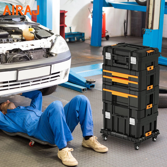 Stackable, Rolling, Tool Box ,Organizer, Storage System For Garage Storage, Home Repairs