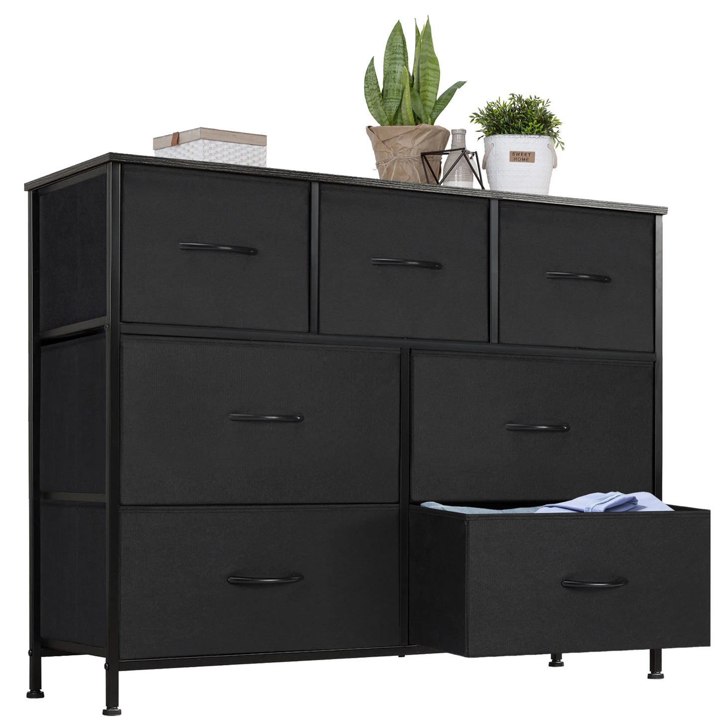 Dresser with 7 Fabric Organizer Drawers