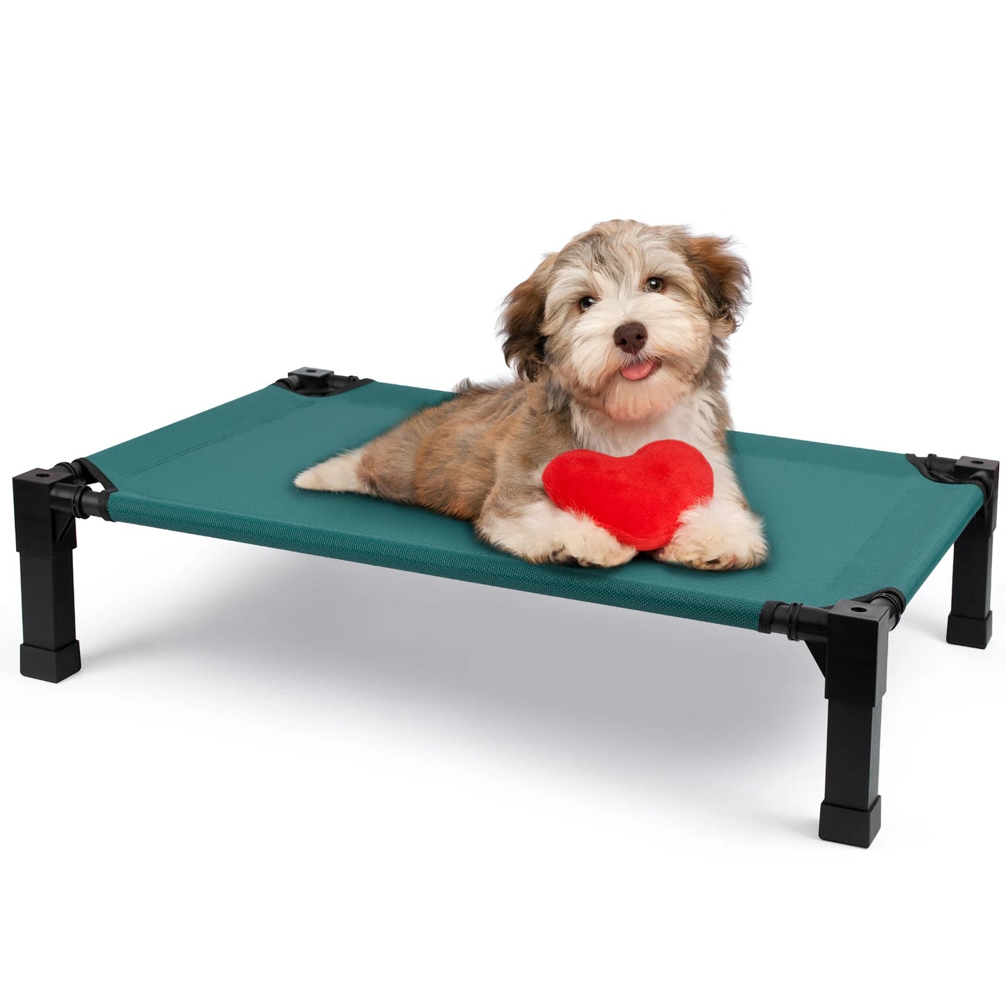 Elevated, Cooling Raised Pet Cot with Chew Proof Washable Breathable Mesh and Metal Frame, Portable