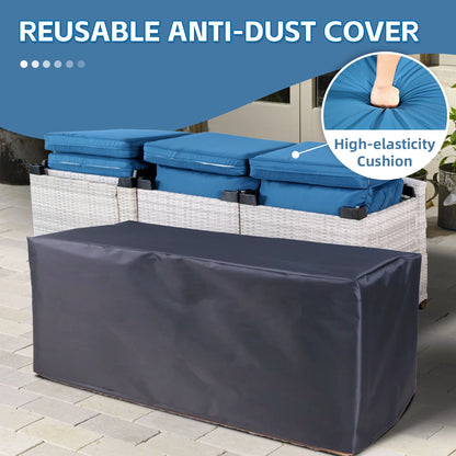 Outdoor Patio Furniture, 7 Piece Outdoor Sectional Sofa , Rattan Wicker Patio Conversation Sets with Thick Cushions