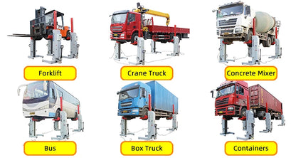 Hydraulic 4 Columns Heavy Duty Truck Lift, Mobile Column Lifter For Truck Bus Lifting