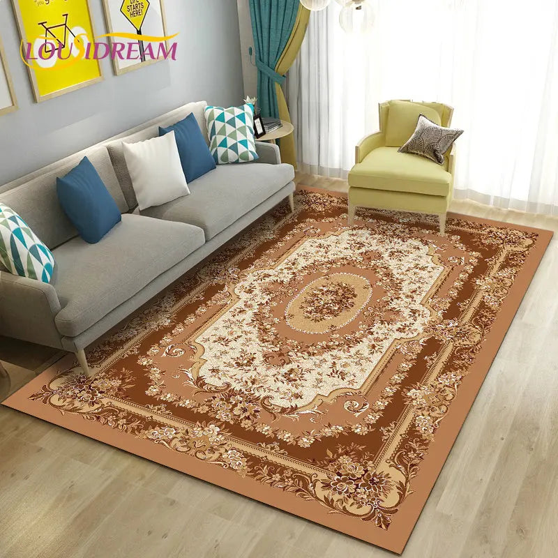 Turkish Bohemian Persian Area Rug Large, Carpet Rug for Living Room Bedroom Sofa Doormat Decoration, Kitchen Non-slip Floor Mat