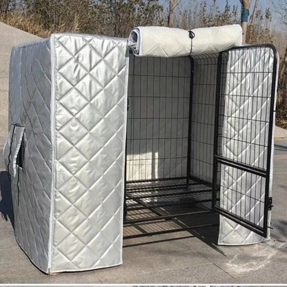 Waterproof Dog Cage Winter Outdoor shelter for Double Layer Warmth, Ox Cloth Material