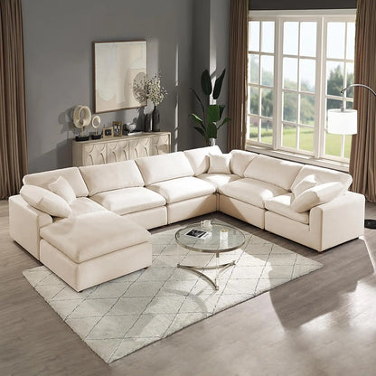 Oversized Modular Sectional, Couch, Deep Seat Sofa Cushion Covers Removable, Oversized Sectional Couches