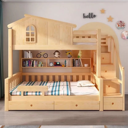 bedroom Slide kids bed,  luxury king size frame, full queen, Drawer storage, bunk beds, mattress, wooden furniture