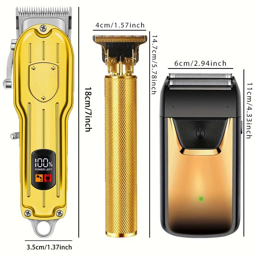 Professional Barber Cordless Hair Grooming Kit