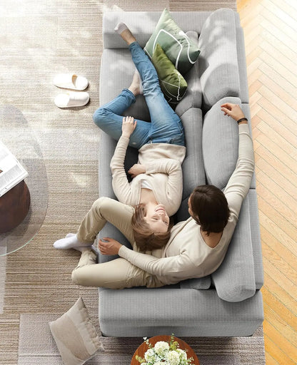 89" Sofa,3 Seater Sofa Couch , with Deep Seats &Wide Armrests ,Comfy Sofa with Supportive Futon